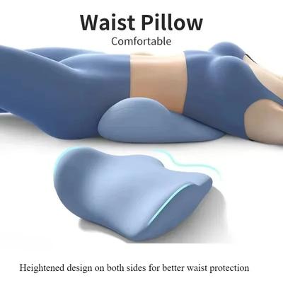 Ergonomic Lumbar Support Pillow Memory Foam Cushion for Back Pain Relief Comfortable Sleep Bed Pillow for Lumbar Protrusion