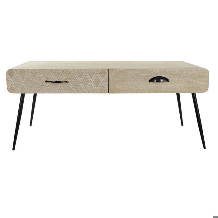 Table basse en métal bois de paulownia bois MDF DKD Home Decor