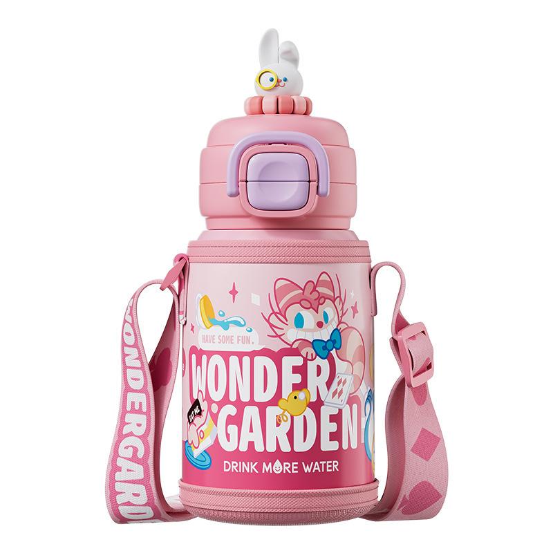 Cute Thermos Cup Children's Double Drink Cup Stainless Steel Food Grade Students Male and Female Cartoon Figures Water Bottle Cup