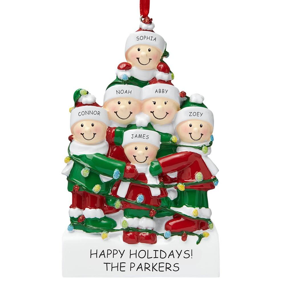 Charming Family Resin Christmas Ornaments For Joyful Holiday Tree Dcor