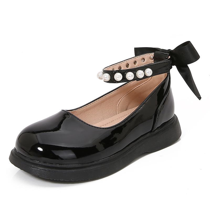 

New girls leather shoes, Mary Jane single shoes, black school children s leather shoes, performance shoes, princess student single shoes, school 27 чёрный