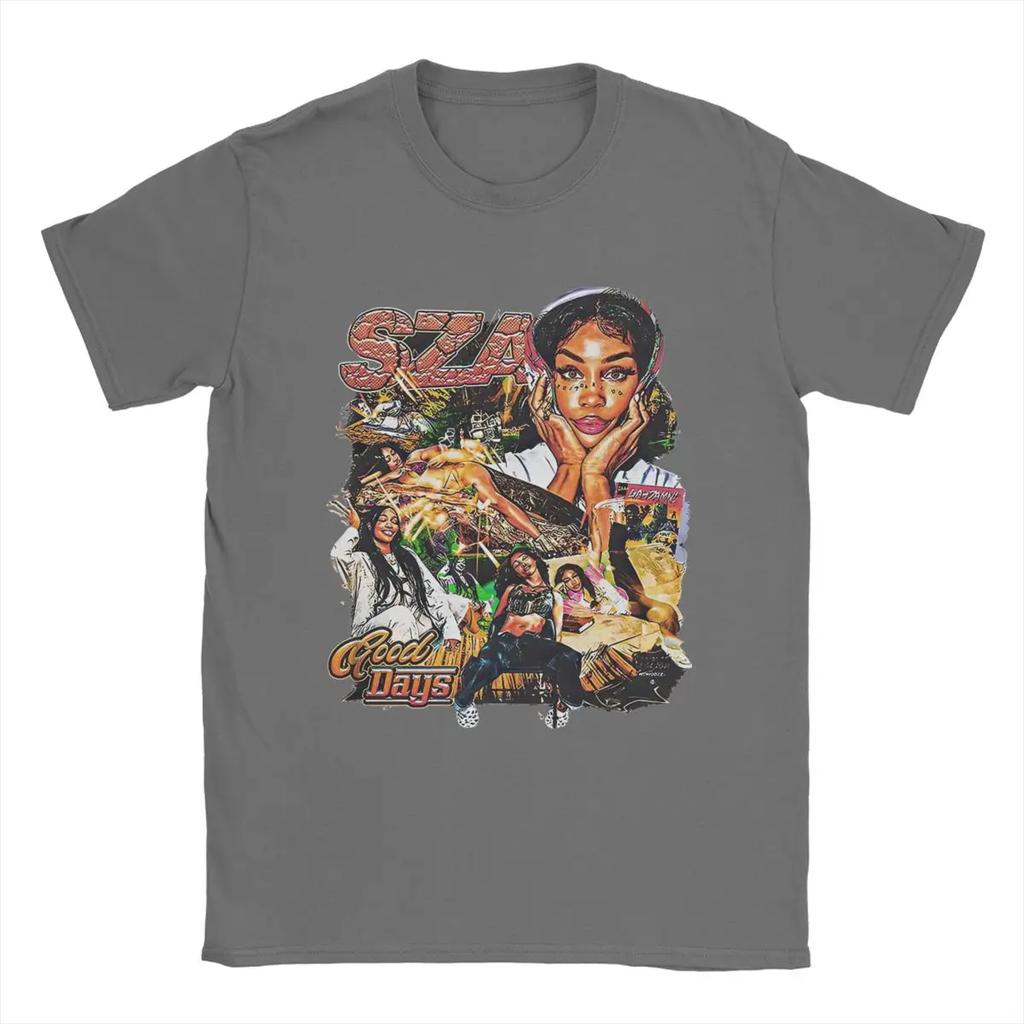 SZA Good Days Men T Shirt Funny Tees Short Sleeve Round Neck T-Shirt 100% Cotton Graphic Printed Tops