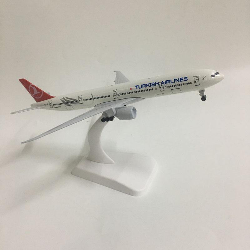 20cm Turkish Airlines Boeing 777 Airplane Model Turkey 16cm B777 Plane Model Alloy Metal Diecast Aircraft Model Toy Plane Gift