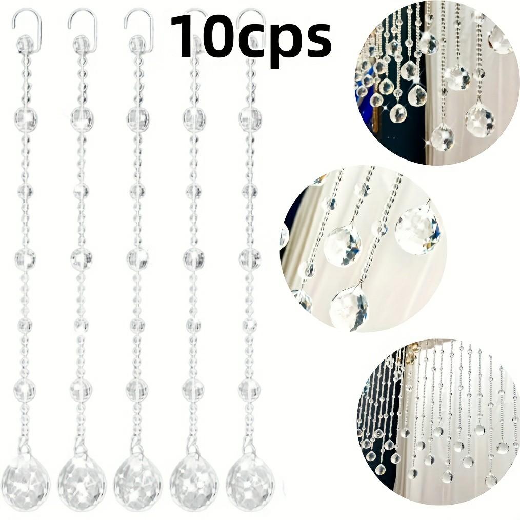 

10Pcs Craft Beads Acrylic Wedding Bead Curtain, Crystal Pineapple Strands for Wedding Decor, DIY Ceiling Hanging Backdrop