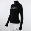 Women's Autumn & Winter Knit Chest-Revealing Long Sleeve Top - European and American Style