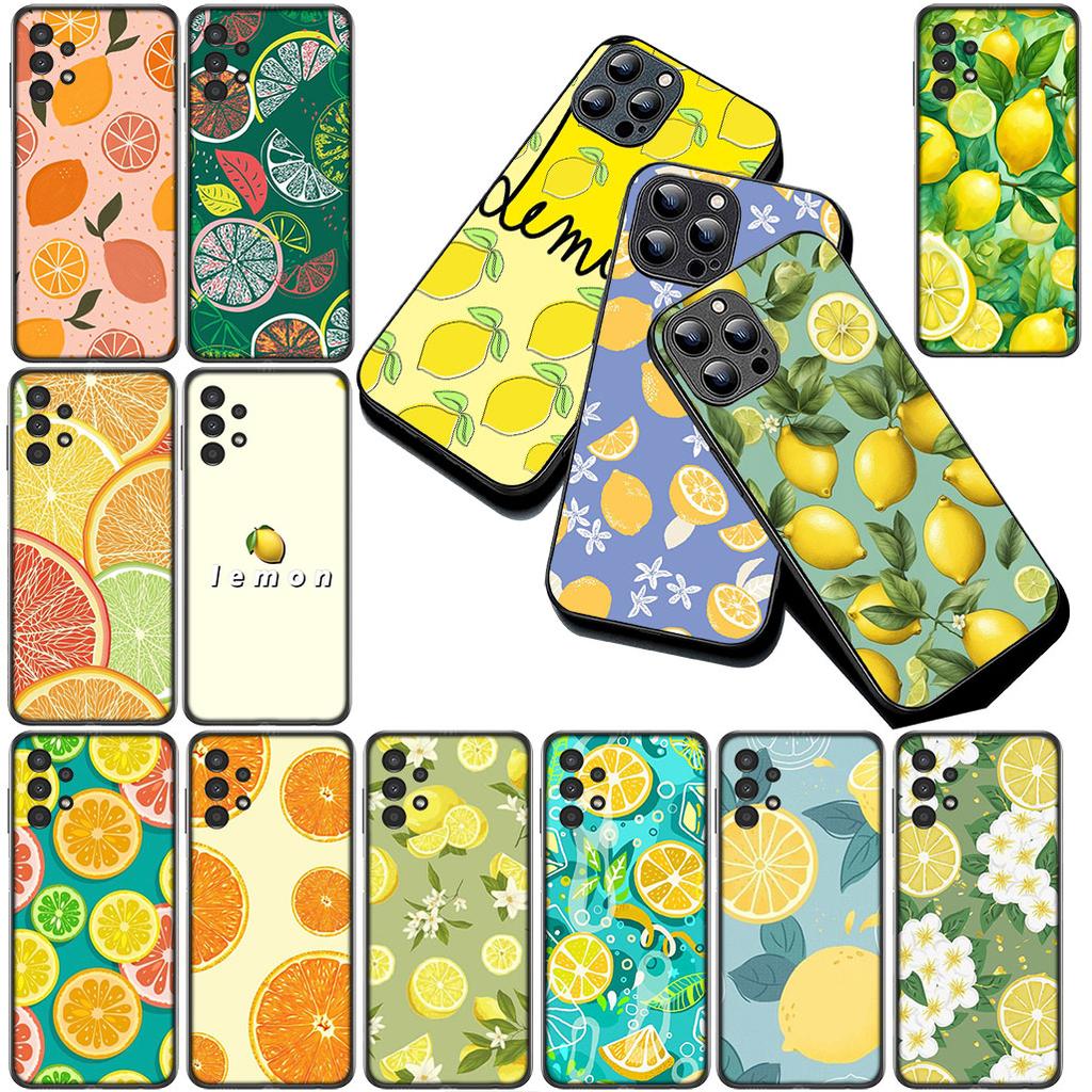 Cover for Samsung Galaxy A35 A36 A55 A26 A05 A06 A14 A50 A51 A53 A54 A12 A13 A23 Phone Case Mediterranean Lemon fruit Summer