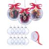Christmas 12pcs Decoration Transparent Plastic Ball Festival Decoration Pendant