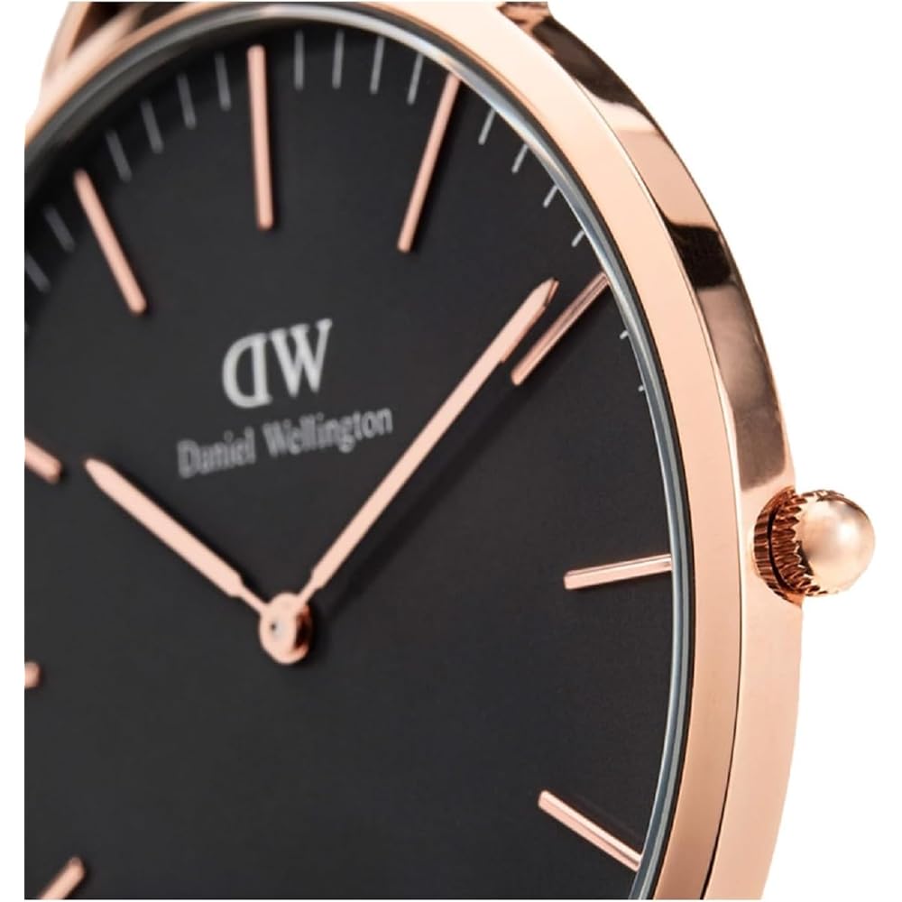 Daniel Wellington Classic Black Cornwall Men's Watch 40mm Stylish Business Timepiece Black