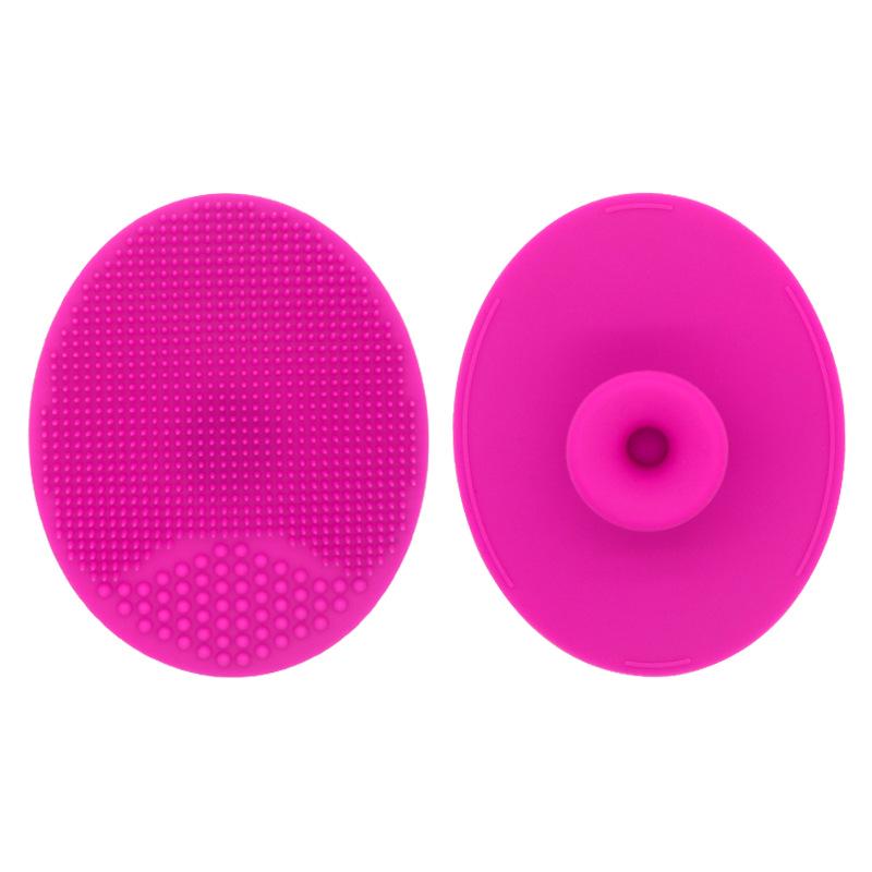 Oval Silicone Facial Cleansing Brush - Soft, Portable Exfoliating & Massage Tool