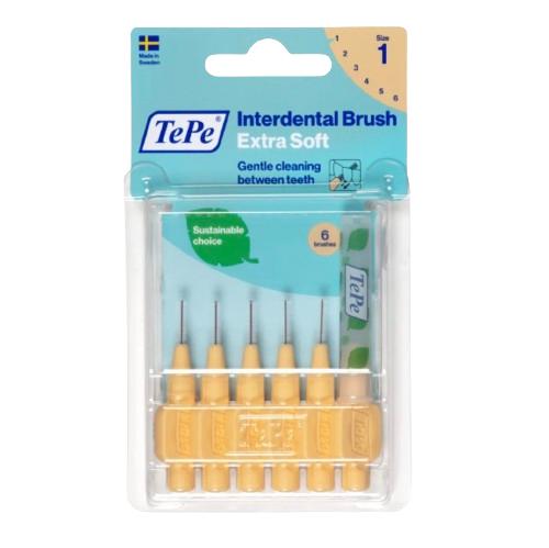 TePe Szczoteczki Międzyzębowe Extra Soft 0,45 mm jasno pomarańczowe 6 szt