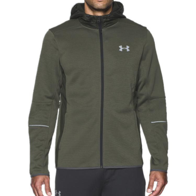 Under Armour Jackets Men's Green Hooded Moderate Workwear 1280754-334