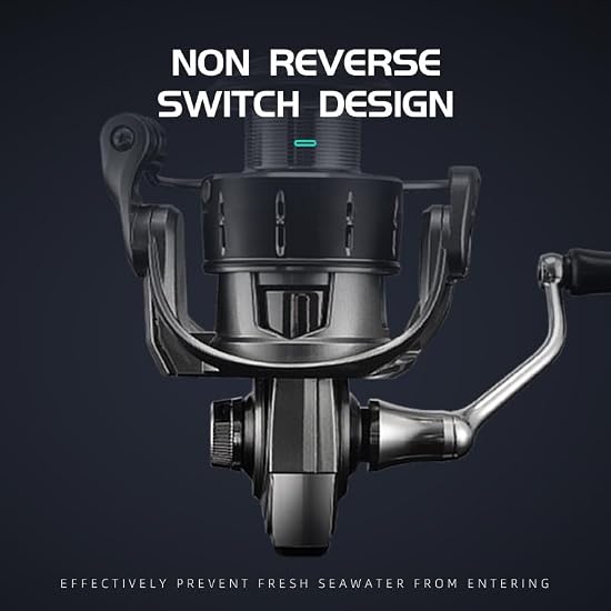 Mavllos SW-C 1000 Bass Spinning Reel, Gear Ratio 5.2:1, 10kg Drag Power, Large Line Capacity, 5+1 St