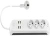 Smart Power Strip - VIMAR - 00447.CK.B - 3 Schuko - 4 USB 2.4 A - App and Voice Control