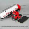 1:50 Scale Gas Tanker Fire Truck Toy Model Car Alloy Diecasts Light Sound Spray Engineering Vehicles Models Boys Holiday Gifts