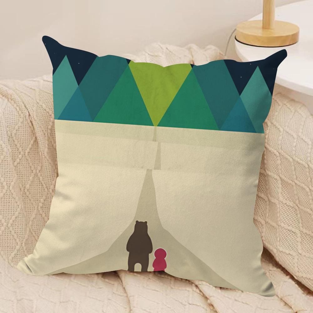 Simple Nordic Modern Anime Cushion Cover Soft Plush DoubleSided Pillow Cover Cozy Sofa Cushion Case Living Room Home Gift