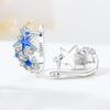 Orstarry S925 Silver Earrings Exquisite Marine Life Blue Starfish Dolphin Mermaid Tail Earrings For Women Birthday Gift
