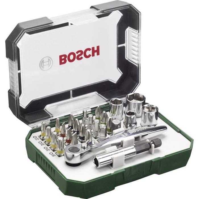 Jeu d'embouts Bosch Accessories Promoline 2607017392 27 pièces vis à fente, vis Pozidriv, cruciforme Phillips, 6 pans i