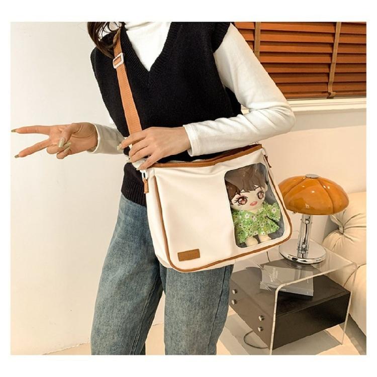 Clear Messenger Bag Versatile Shoulder Crossbody with Large Capacity for Women