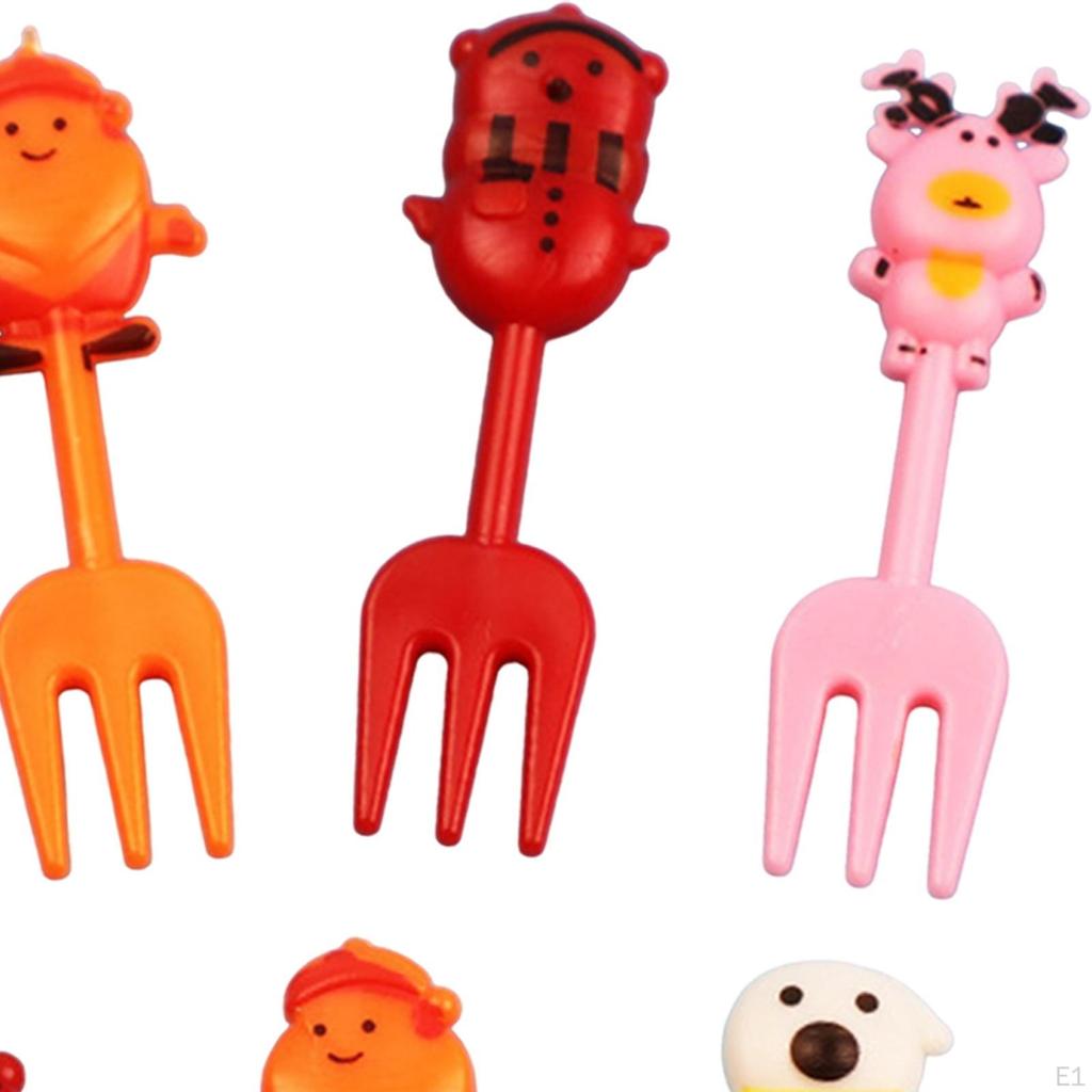 10 Pieces Christmas Fruit Forks Creative Cake for Salad Dessert Cheese Opp Bag Package