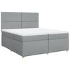 VidaXL Sommier à lattes de lit avec matelas Gris clair 200x200cm Tissu 3293680