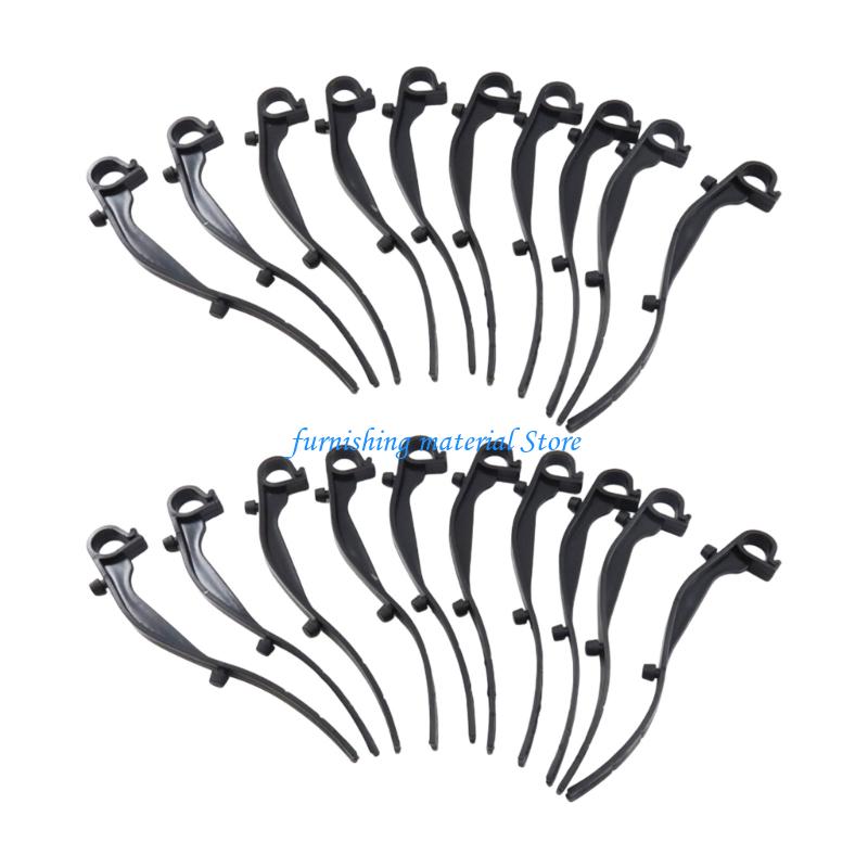 Y5GD 20Pcs Gutter Brush Clamps Gutter Mesh Clips Anchors Plastic Outdoor Gutter Filter Clips for Yard Garden Garden