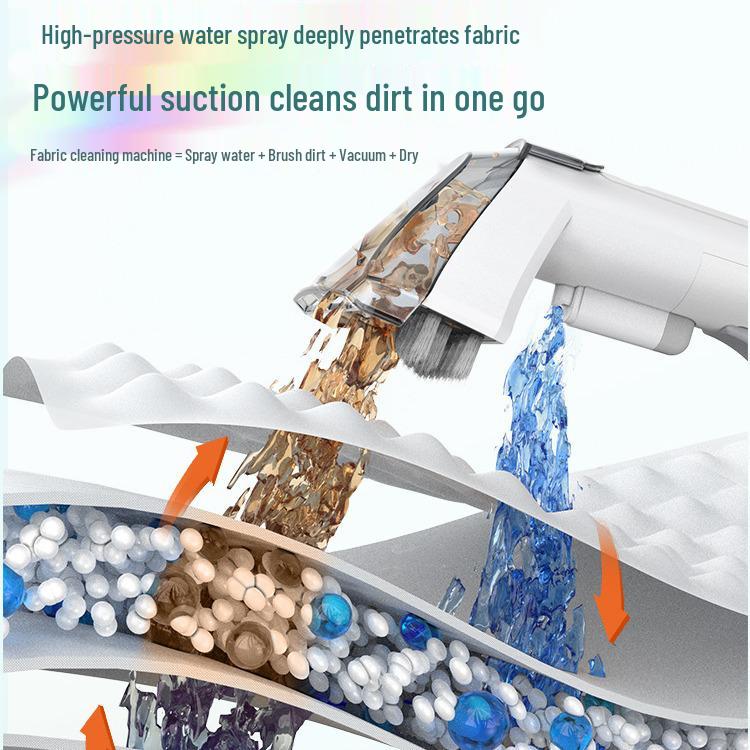 Yili 6318 Čistič látek na pohovky, závěsy a koberce: Odstraňování skvrn a vysávací systém