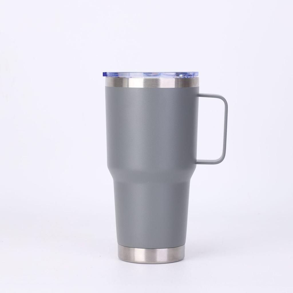 20oz/30oz Stainless Steel Car Thermos Bottle Tumbler with Handle Lid Insulated Travel Coffee Mug Double Wall Keep Drink Hot/Cold
