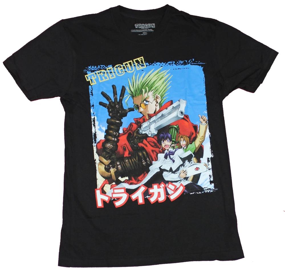 Trigun Unisexs Tshirt  Character Box Over Kanji Image