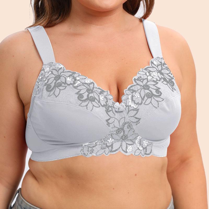 Full Cup Sponge Laminated Wide Strap Bra Plus-size Bra Without Underwires