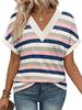 Women's Summer V-Neck Batwing Sleeve Shirt 2026 Fashion
