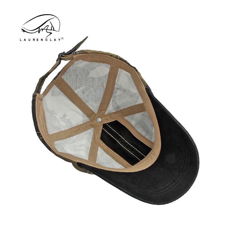 Personalized Washed Cotton Sewing Label Cap Soft Top Women's Spring and Summer Sun Protection Sunshade Camouflage Baseball Hat Male Tide