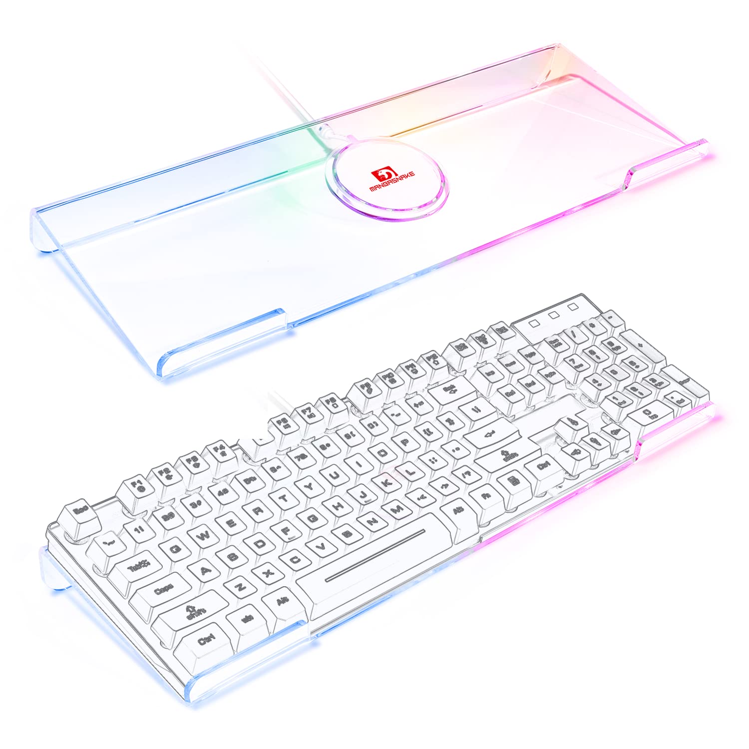 

Computer Keyboard Stand PC Keyboard Stand Keyboard Stand Luxury Acrylic PC 366 Kinds of RGB LED Backlight Keyboard Tray USB Clear Acrylic Tilt
