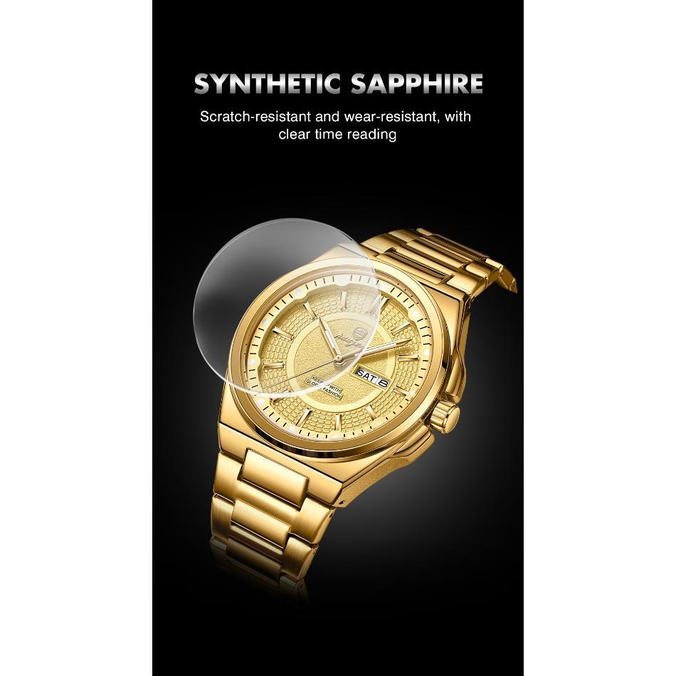 Men Sport Quartz Date Week Luxury Man Wristwatch Waterproof Luminous Stainless Steel Men's Watches Reloj