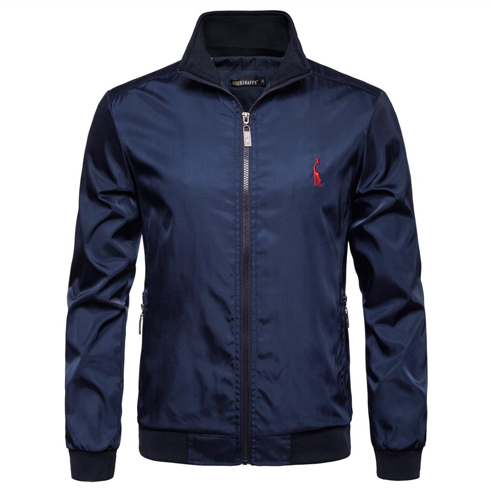Новая осенняя мода Мужская куртка и пальто Твердый Slim Fit Циппер Простой Мода Куртка Мужчины Случайные водонепроницаемые куртки – купить по низким ценам в интернет-магазине Joom