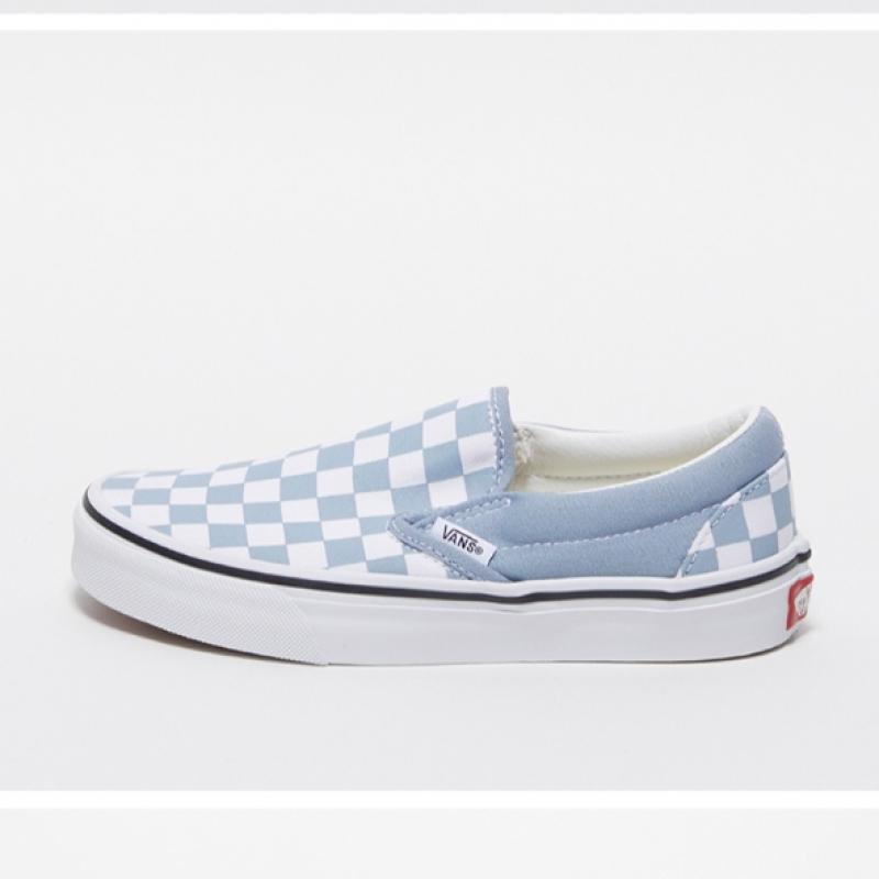 Vans Slip On    Color Tiers  Checkerboard Dusty Blue Vn000bvzdsb1