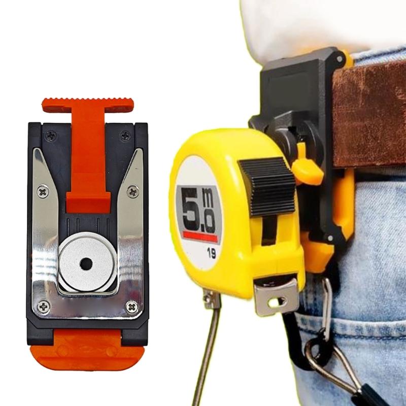 Tool Holder Featuring Automatic Lock System Attachment To Any Work Belt Tape Measure Tool Holsters
