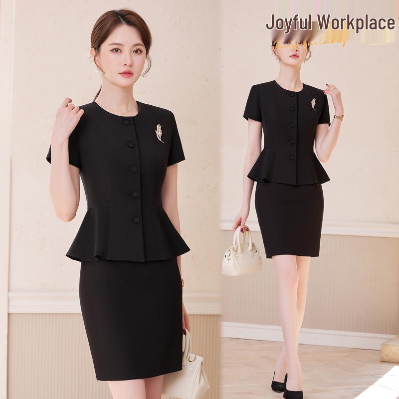 

Women s High-End Short Sleeve Two-Piece Set for Formal Occasions S