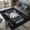 Odin Simbolo Vichingo Valknut Nordico Valhalla Tappeto Tappetino per Soggiorno Camera da Letto Casa Decorazione Divano, Tappeto da Area Tappetino Antiscivolo per Pavimento