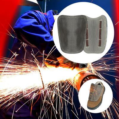 Welder Lace Up Shoe Covers Leather Heat Resistant Anti Scald Welding Spats