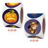 500pcs/roll Self-adhesive Label Sticker Halloween Pumpkin Pattern Candy Wrapping  Paper