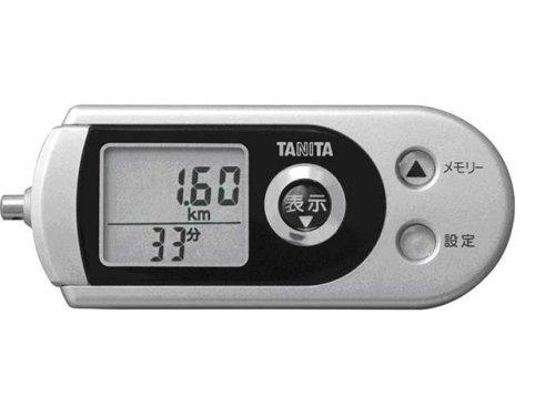 TANITA 3D Sensor Pedometer with Security Buzzer, Silver, FB-722-SV