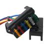 Seliwirkt 6 Way Fuse Box Holder, Car Circuit Fuse Box Holder, 2 Input 6