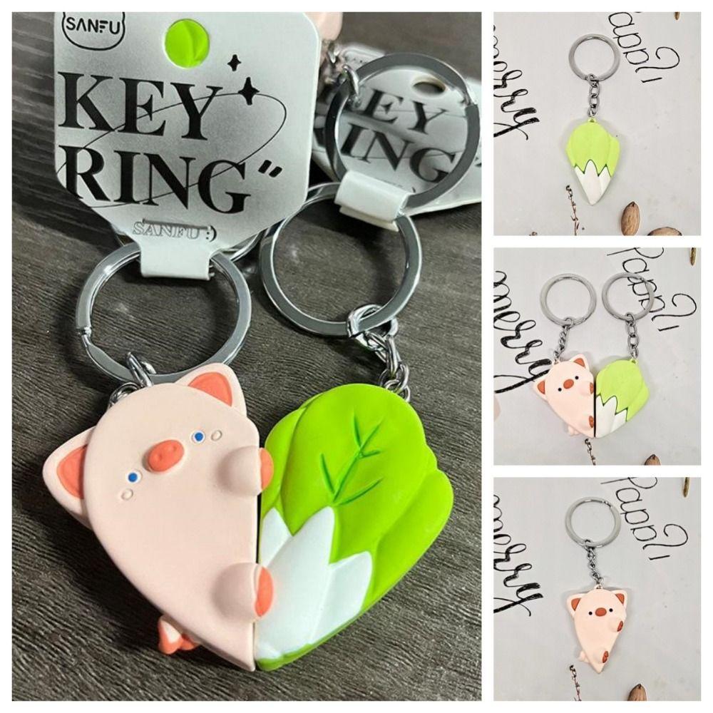 

Piggy Resin Funny Pendant Korean Magnetic Pig Keychain Fashion Car Accessory pig