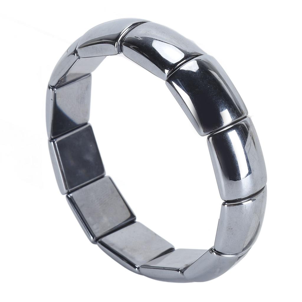 Terahertz Rectangle Bead Bracelet Elastic Fashion Stress Relax Unisex Thz Energy Stone Wristband