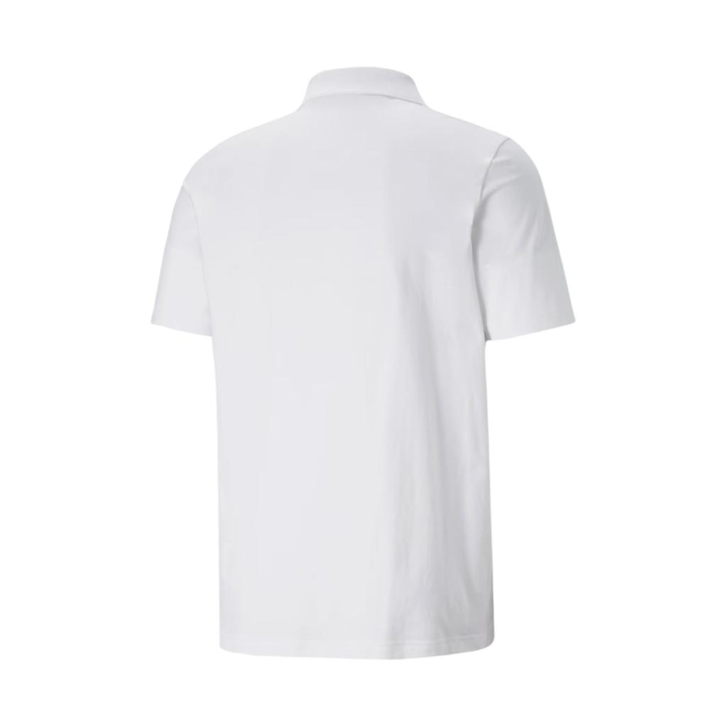 Puma Logo Printed Straight Cut Short Sleeve Polo Shirt Men polo shirts White 586676-02