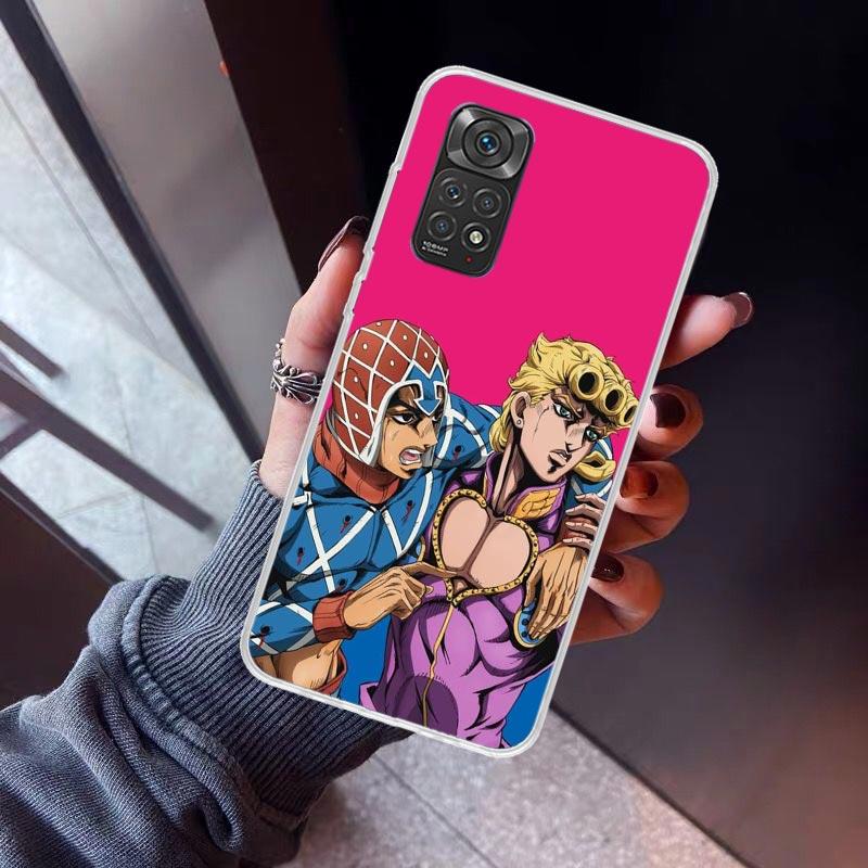 JoJo Adventure Giorno Giovanna Phone Case For Xiaomi Redmi Note 10 11 12 13 14 15 Pro Plus 11S 12S 14S 11T 11E 10S Soft TPU Back