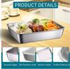 Stainless Steel Food Storage Containers Set – Freezer  Dishwasher Safe Stackable Storage Boxes with Lids Oven-Safe Trays  Side Dish Plates Ideal