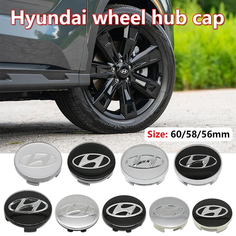 3D ABS 56/58/60/65mm Car Emblem Wheel Hub Center Cap Badge Covers Accessories For Hyundai I10 I20 I30 Getz Accent Elantra Santa