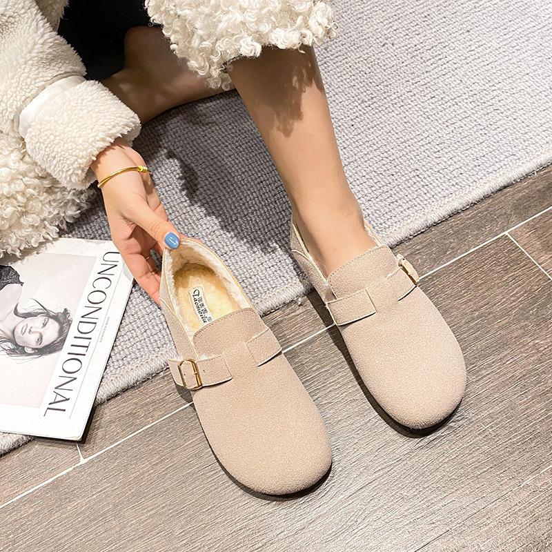 

Мода 2024 года, новые женские зимние теплые уличные ботинки, модный плюшевый дизайн, британский стиль, зимние ботинки, женские повседневные туфли на плоской подошве, большой размер 41-43 43 бежевый