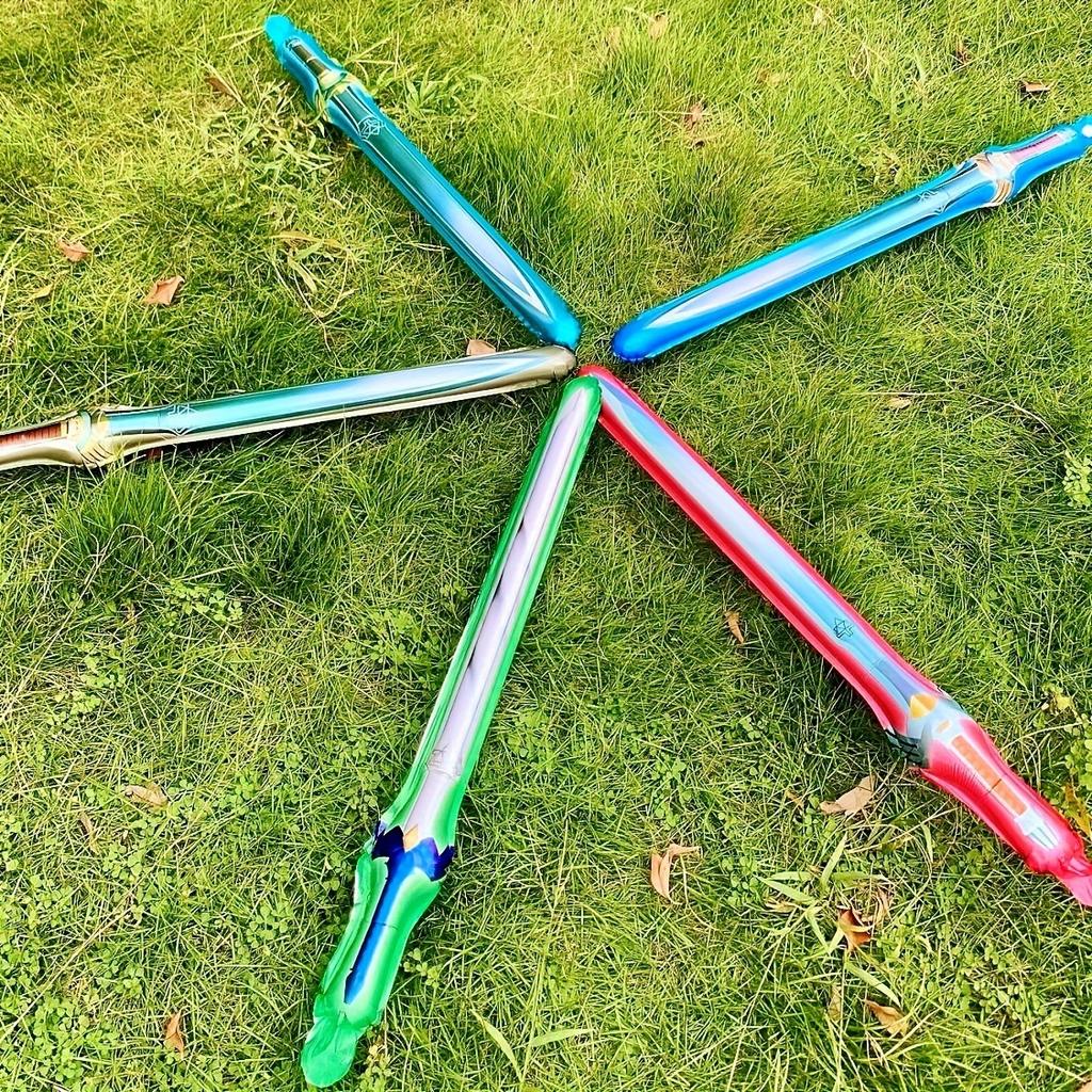6/12pcs Mix Birthday Party Balloon Decoration Inflatable Sword Celebrate Refueling Stick Balloon Cheering Rave Festival Balloons